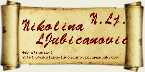 Nikolina LJubičanović vizit kartica